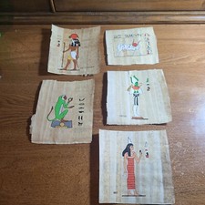 Vintage lot of Egyptian Paintings on Papyrus