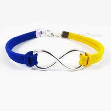 Bracciale Hellas Verona Frosinone calcio Parma Giallo e Blu Infinito Uomo Donna