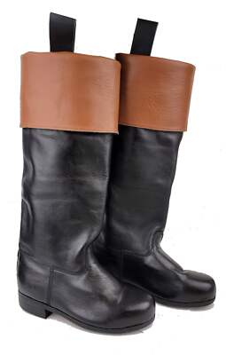 Reproduction Colonial Men's Riding Boots Genuine Leather Boots for  Reenactment