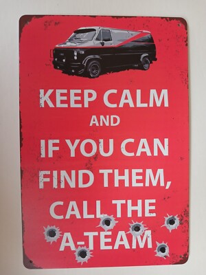A-TEAM Blechschild 20x30 cm Vers. 3 Dirk Benedict Dwight Schultz George Peppard