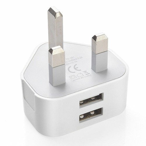 3Pins UK Plug Adapter Wall Charger with 1/2/3 USB Ports For Phones Tablet Travel - Picture 8 of 15