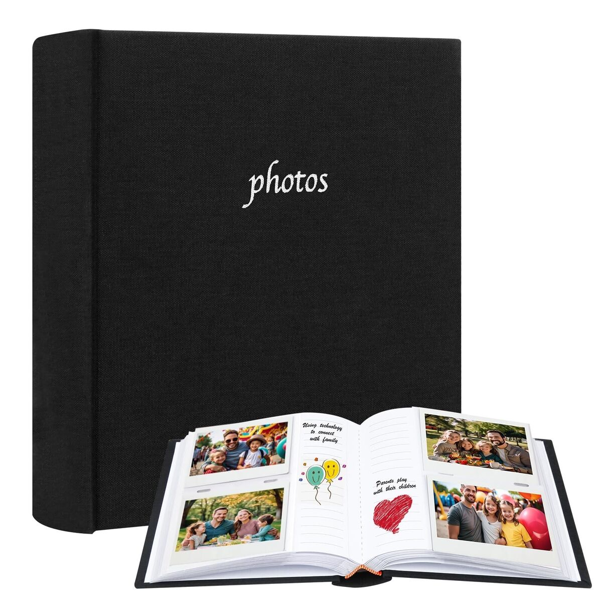 Photo Album for Fujifilm Instax Wide 300 Camera, Linen Cover, 120