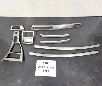   09-13 OEM BMW E93 335is Dash Glacier Silver Aluminum Interior Trim CIC SET *