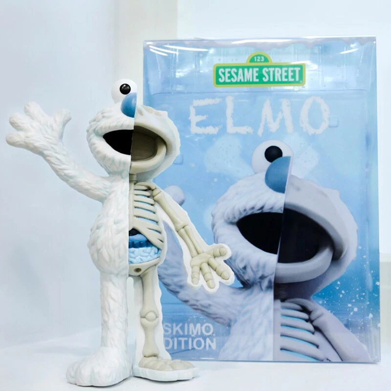 MIGHTY JAXX XXRAY ELMO WHITE 8.6inch VINYL Action Figures in Stock