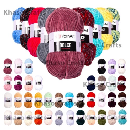 Yarn Art Dolce Chenille Yarn Knitting Crochet Velvet Amigurumi Baby