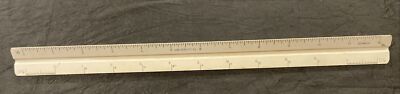 VINTAGE ''UNIVERSITY 64'' TRIANGULAR ENGINEER ARCHITECT SCALE RULE Made in Germany
