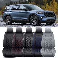 For Ford Explorer Diamond Leather 25-seats Full Set Car Seat Covers Cushion Pad For Ford Explorer Diamond Leather 25-seats Full Set Car Seat Covers Cushion Pad