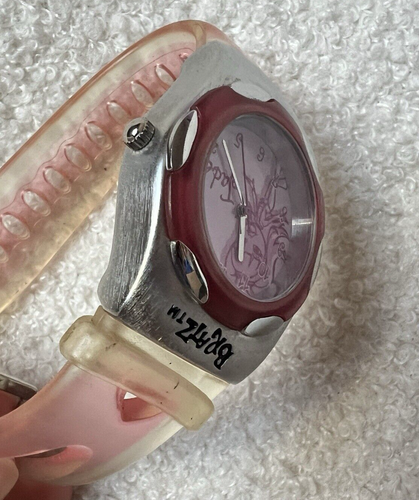 Vintage 2004 Bratz Puppenuhr Jade Edelstahl rosa Armband Gehäuseboden - Bild 12 von 15