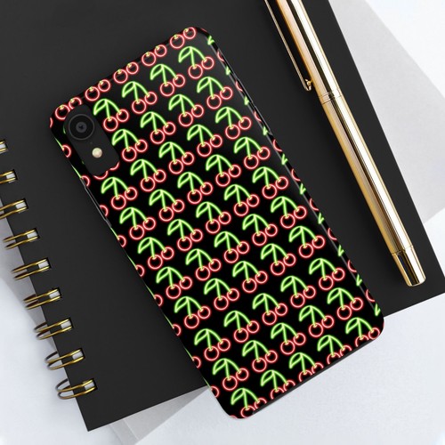Funda de teléfono de protección resistente elegante con cerezas brillantes de neón para iPhones y Samsung - Imagen 86 de 108