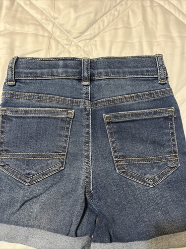 NEW! Cat & Jack Total Flex 18 Shorts Cuffed NWT Adjustable Waist Blue Denim - Picture 7 of 8
