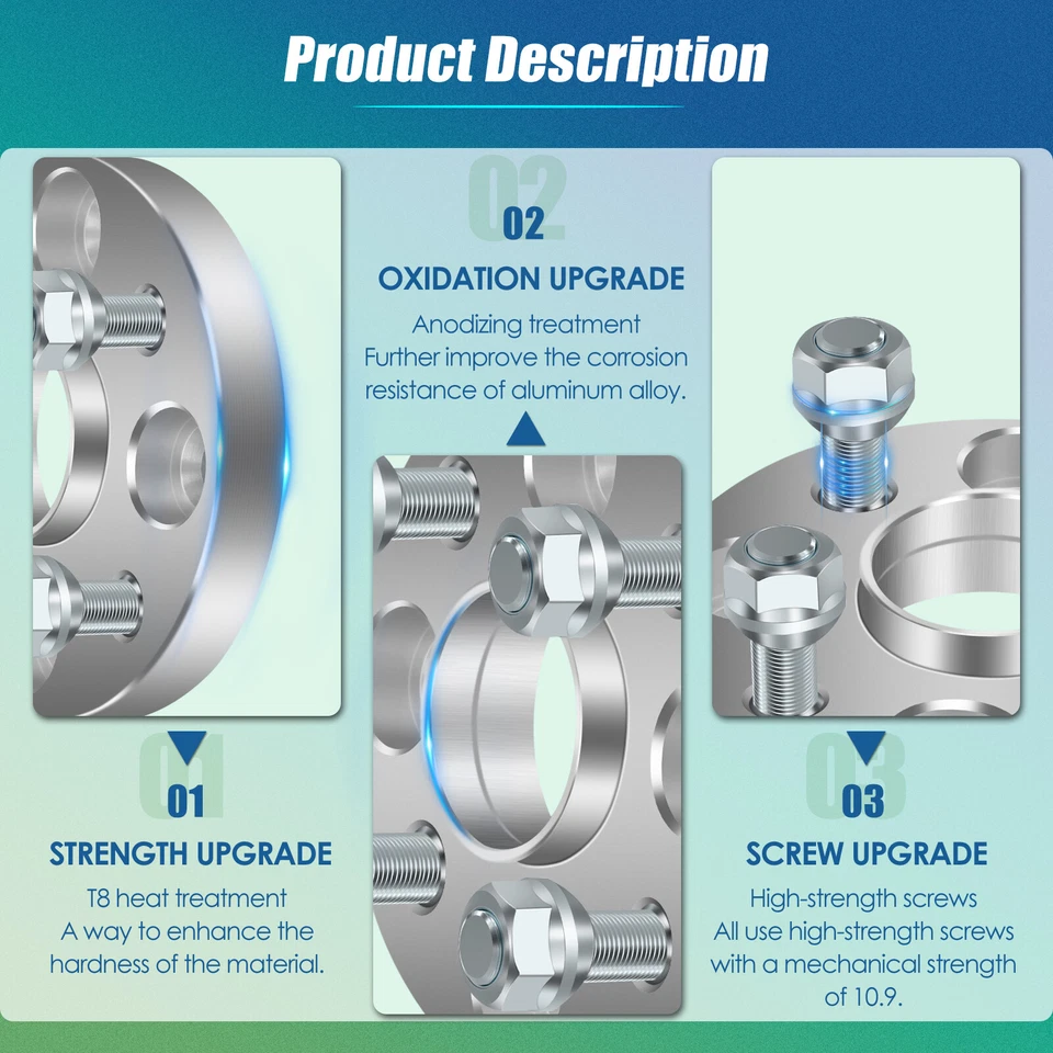 4 piezas espaciadores de rueda centrados en el cubo de 20 mm 4x100 para Mazda Miata Scion xB Toyota Corolla Foto 3 de 4