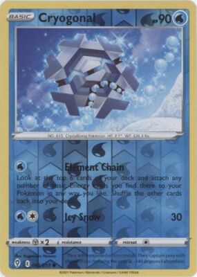 CRYOGONAL 043/203 EVOLVING SKIES POKEMON (REVERSE HOLO, NM)
