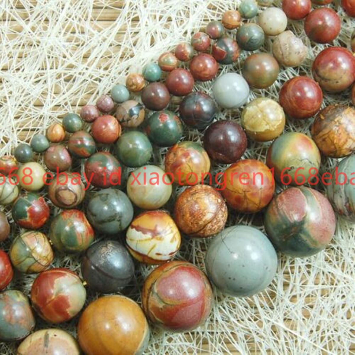 15 Natural Stone Big Cuts Faceted Red Jasper Round Loose Beads 6 8 10 mm Pick Size - 36