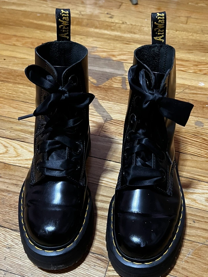 doc martens molly size 8 women’s leather boots - Image 3 of 4
