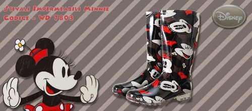 Disney Minnie - Stivali impermeabili da pioggia - 4 Misure | eBay