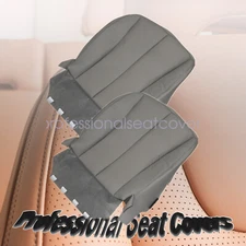 Driver Passenger Bottom Leather Seat Cover For 2007-2010 2011 Toyota Camry Gray