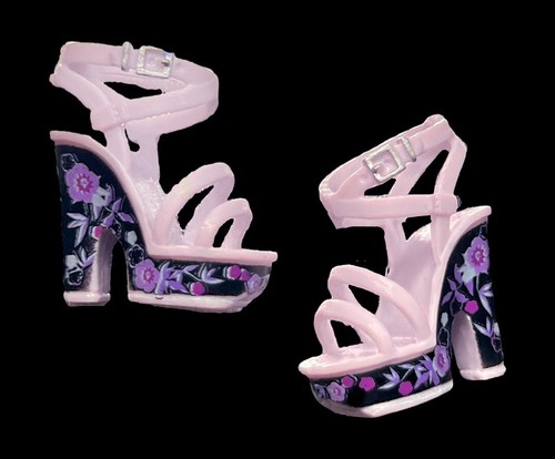 Rainbow High Minnie Choi Doll Vision Royal Three Shoes Strappy Floral High Heels