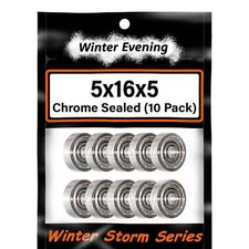 5x16x5mm 625-ZZ 10 Chrome Sealed Bearings 