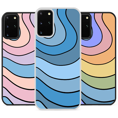 Handyhülle Wellenlinien Pastell Muster für Samsung Galaxy S20 S21 Plus Geschenk