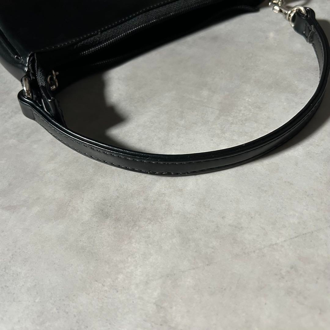 Borsa Yves Saint Laurent manico superiore borsetta pelle nera usata originale ottima + JPN