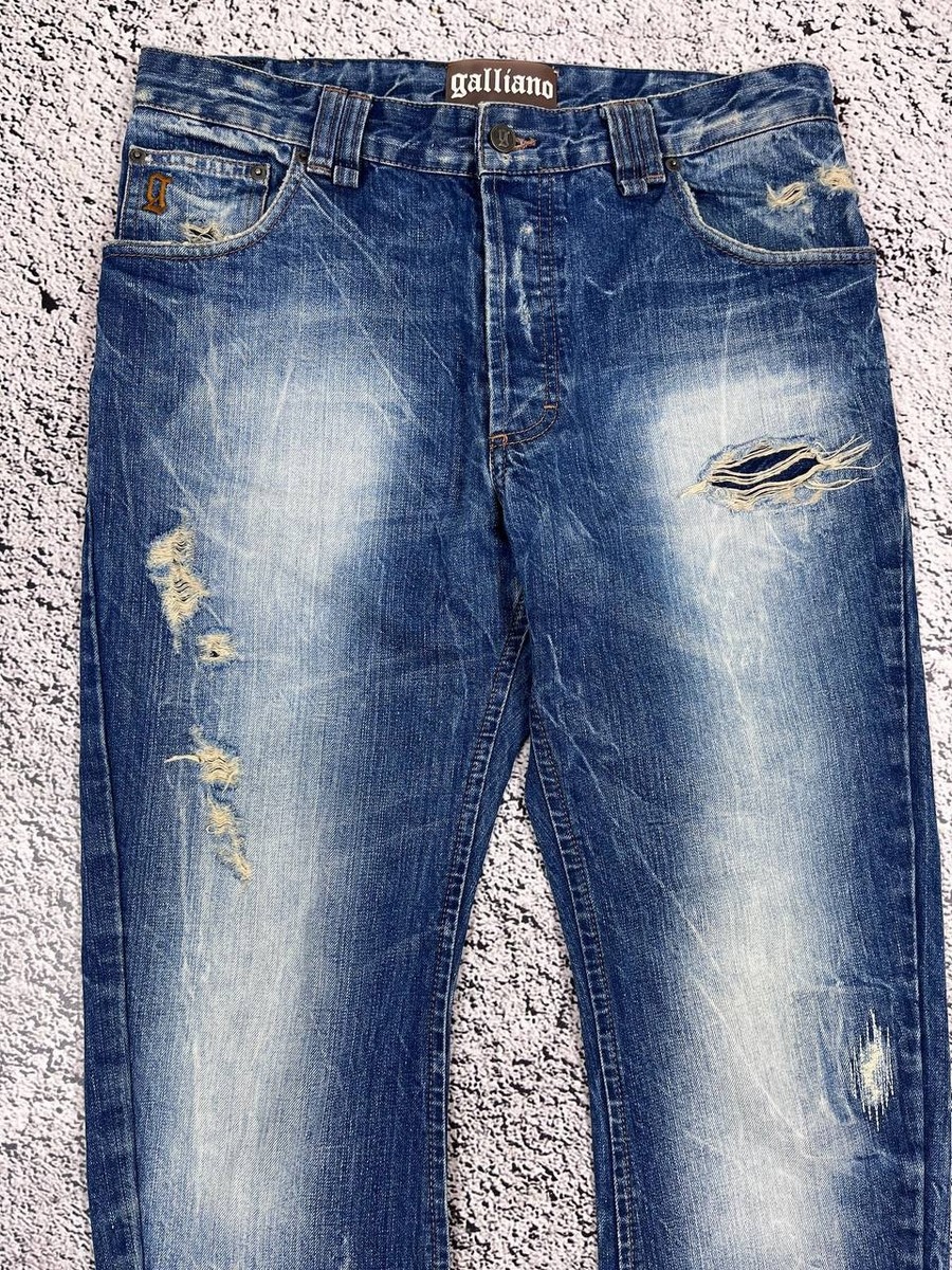 JOHN GALLIANO Y2K Distressed JEANS pants 90s USA Japan | eBay