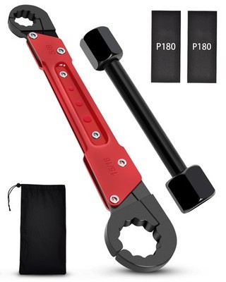 Professional Plumbing Tools Kit with Angle Stop Wrench & Adjustable Wrench 5 Pcs