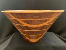 Walnut and Cherry Laminated Bowl
