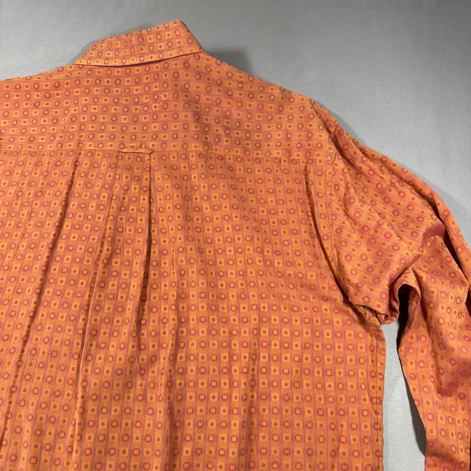 Bugatchi Uomo Men’s Medium Orange Pattern Flip Cu… - image 9