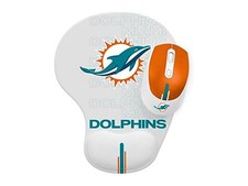 SOAR NFL Wireless Mouse and Mouse Pad, Miami Dolphins One Size