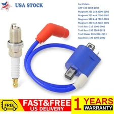 Ignition Coil & Spark Plug For Polaris 3086483 3086484 3086807 3087036 3087037