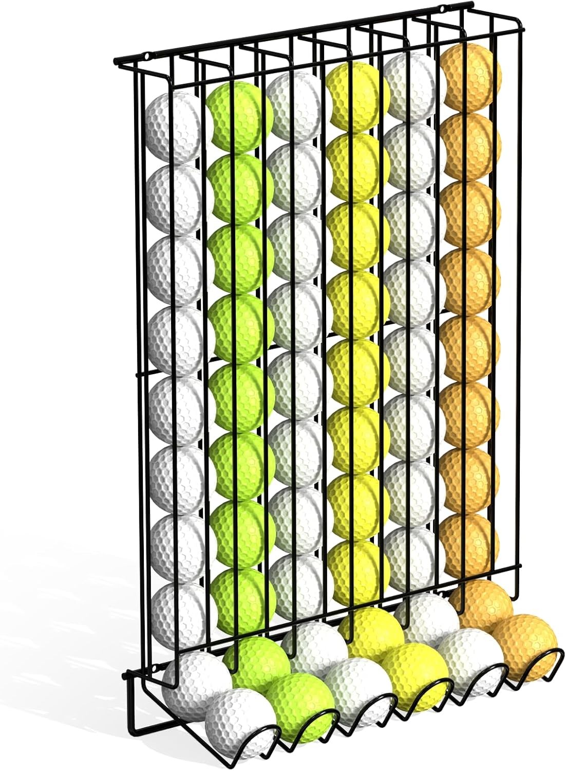 Holder For 60 Balls, Countertop&wall-mounted Golf Ball Dispe