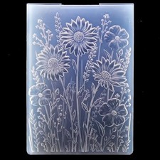 KWELLAM 3D Daisy Flowers Leaves Background Plastic Embossing Folders for Card...