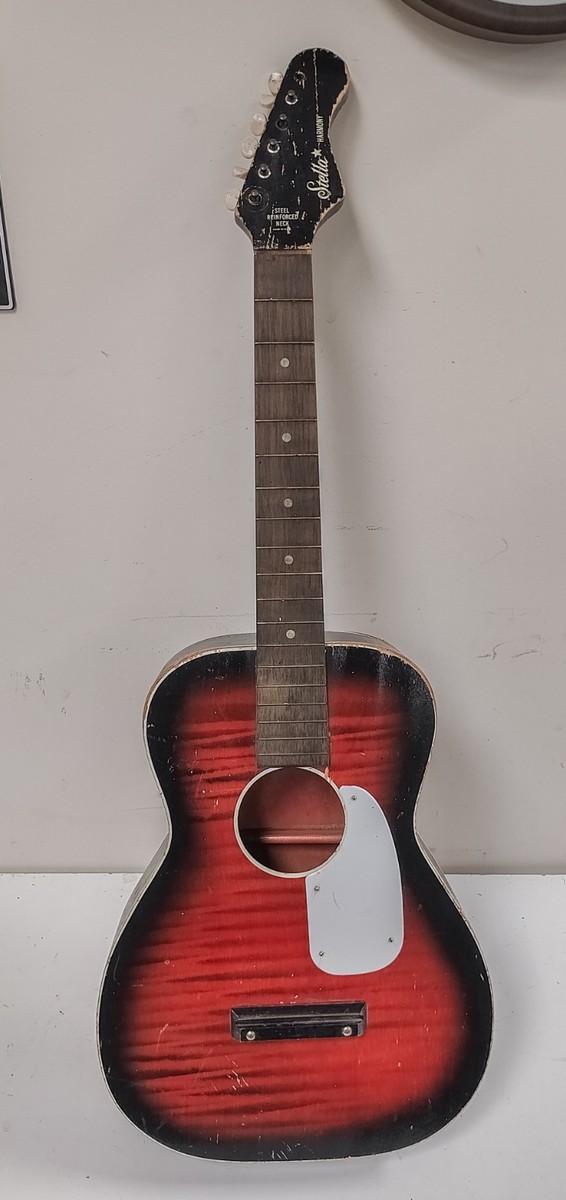 1968 ROUGH - Harmony Stella H933 USA Made Strat Headstock Acoustic