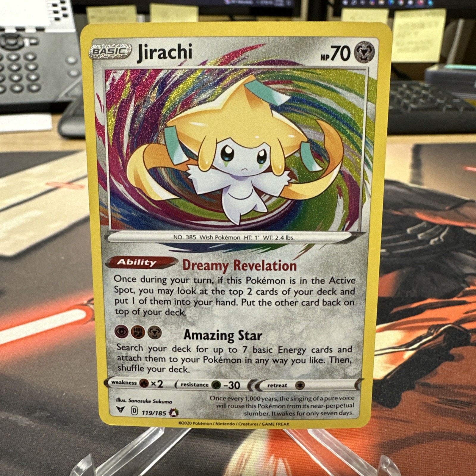 Pokémon TCG Jirachi Vivid Voltage Amazing Rare Holo Card 119/185