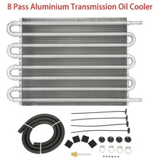 8 Pass Aluminium Transmission Oil Cooler Universal 8 Rows Tube Fin Cooler Kit 8 Pass Aluminium Transmission Oil Cooler Universal 8 Rows Tube Fin Cooler Kit