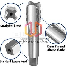 1 1/8"-8 UN Thread Tap Right Hand, HSS 1-1/8 x 8 UN Straight Fluted Tap