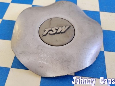 TSW Wheels # 16 . USED SILVER Custom Wheel Center Cap  [58]  (QTY. 1)