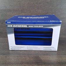 U.s. General Mini Metal Toolbox 72436 Blue 11 X 6 X 6 New