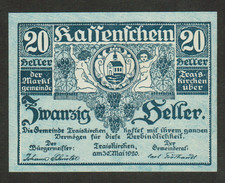 AUSTRIA NOTGELD 20 HELLER TRAISKIRCHEN 1920 UNC