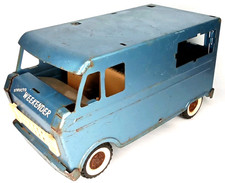 Vintage Camper Toy Structo Weekender Made In USA 1960s Mid Century Blue Tin