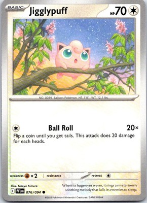 Jigglypuff Common ME02: Phantasmal Flames 076/094 NM