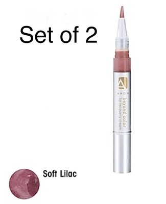 X2 AVON BEYOND COLOR Lip Recovery Cream SOFT LILAC NOS Sealed Full Size Set of 2
