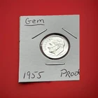 1955 Proof Roosevelt Dime 90% Silver  “Free Shipping “
