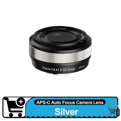 SGimage AF 25mm F1.8 APS-C Camera Lens Standard For Sony E Fuji X Black Silver
