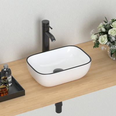 J-Family 14.5 X 10 Bathroom Small Vessel Sink Above Counter White Porcelain