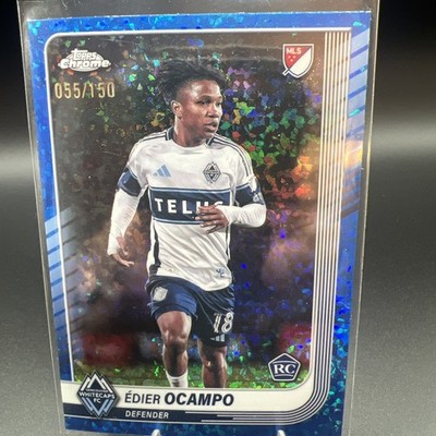2025 Topps Chrome MLS - Edier Ocampo #64 - Blue Mini Diamond  Refr - 68/150