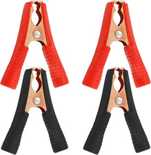 4 PCS 100A Insulated Alligator Clips for Car Battery Charging