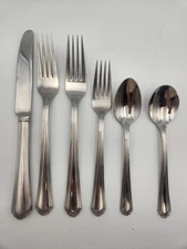 Lenox Archway Stainless 18/10 Flatware Mixed Lot of 6 w/ Dinner Fork Sugar Spoon