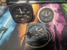 Lot of 3 Airplane Guages - Wakmann Aeromarine and Cessna