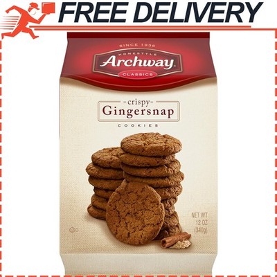 Archway Cookies, Crunchy Crispy Gingersnaps Cookies, 12 Ounce